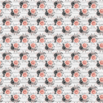 Blush Charcoal Floral #12 Vinyl