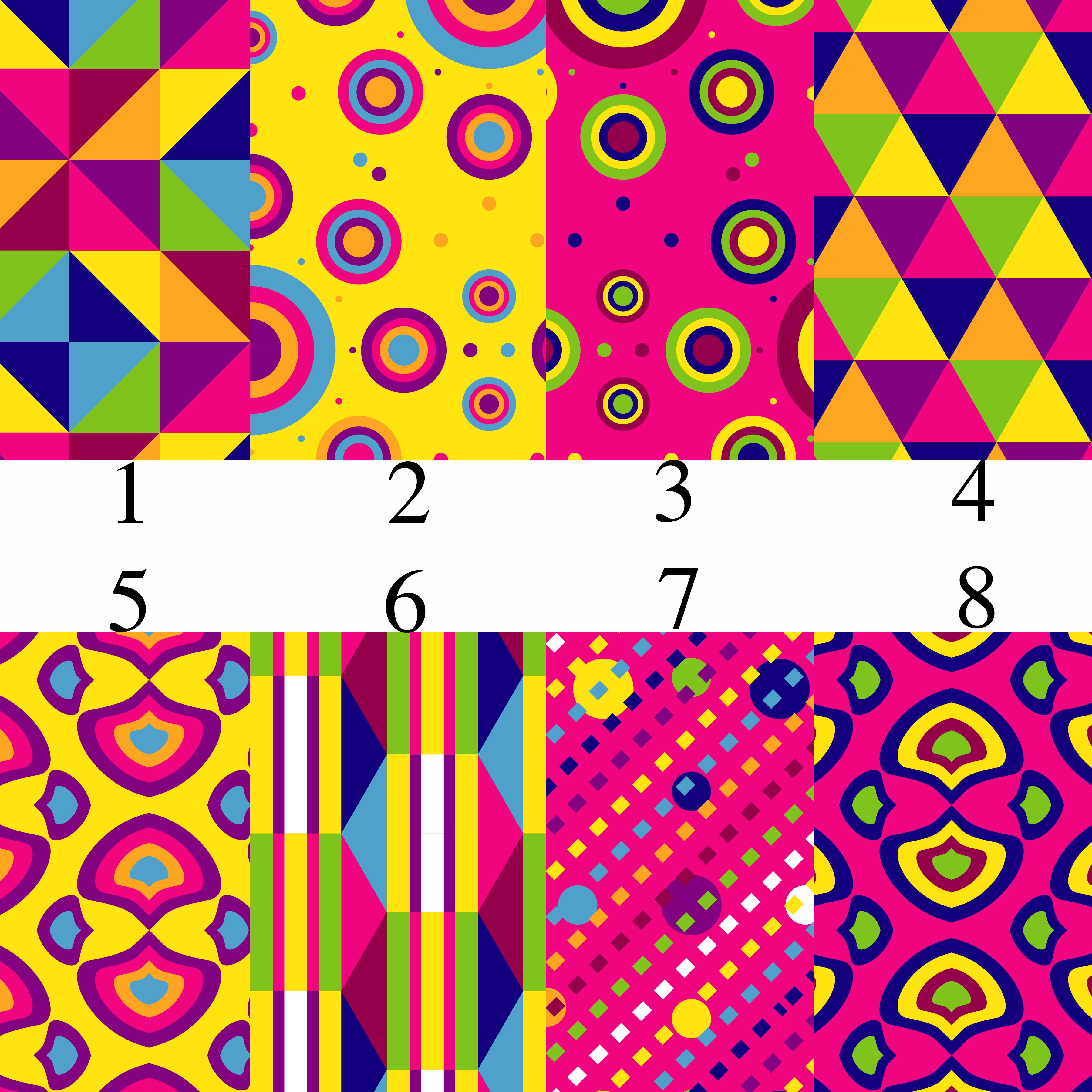 Pattern Vynil Sticker Bright Patterns Vinyl – Moxie Vinyls