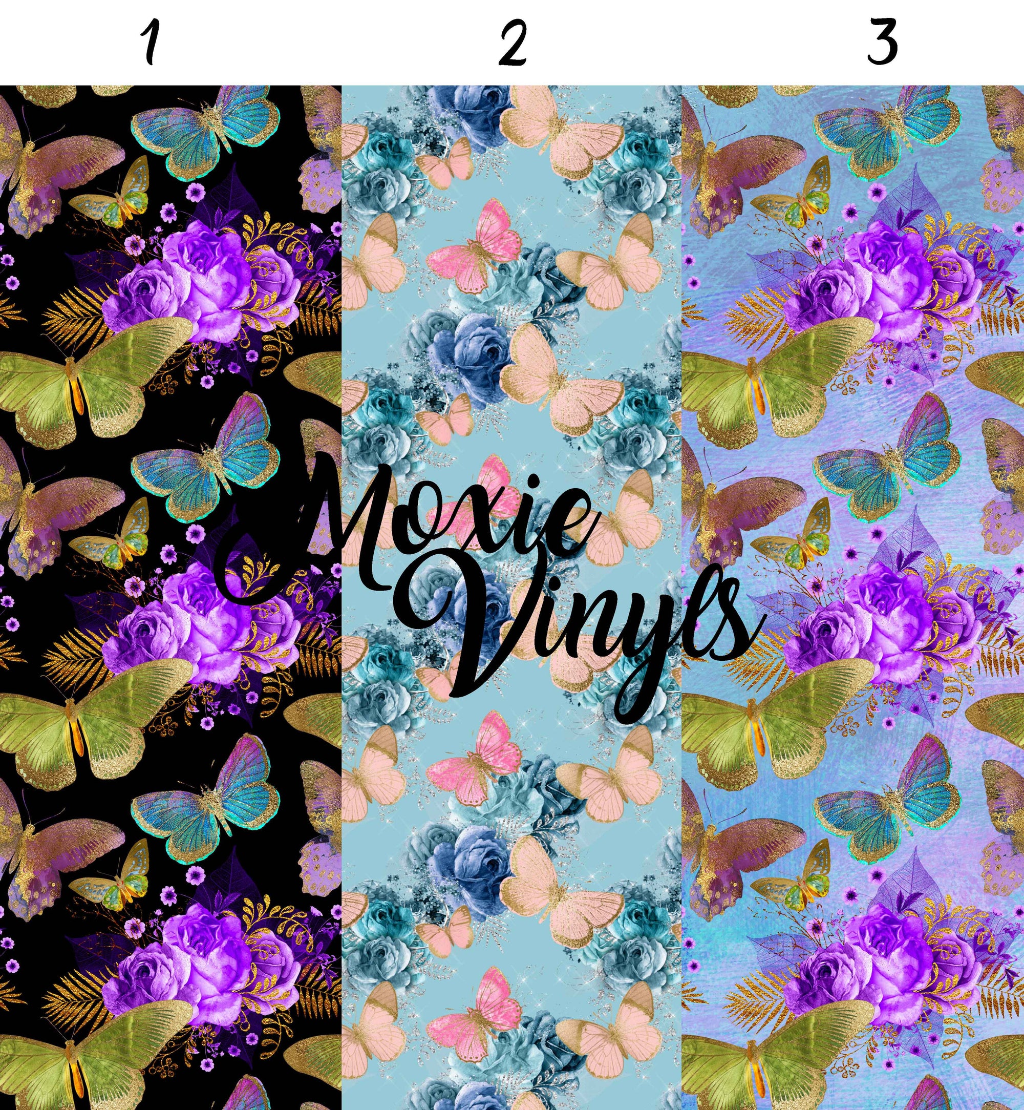 Butterfly Flowers 123 Vinyl