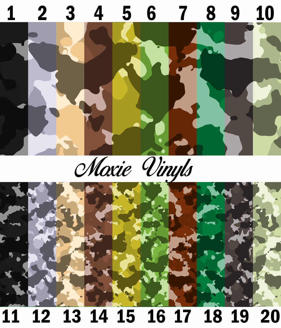 Camouflage Vinyl - Natural Colors