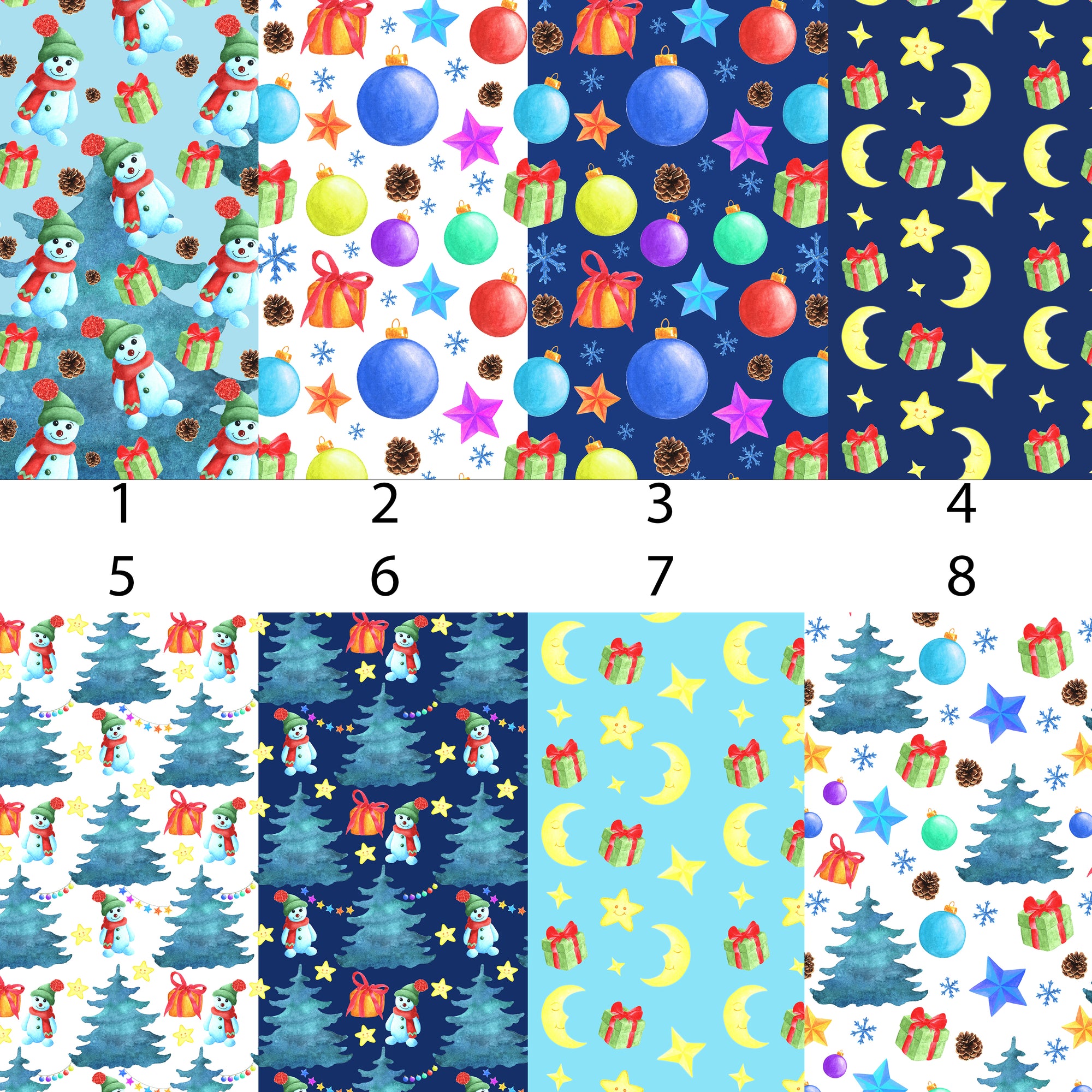 Christmas Blue Prints Vinyl