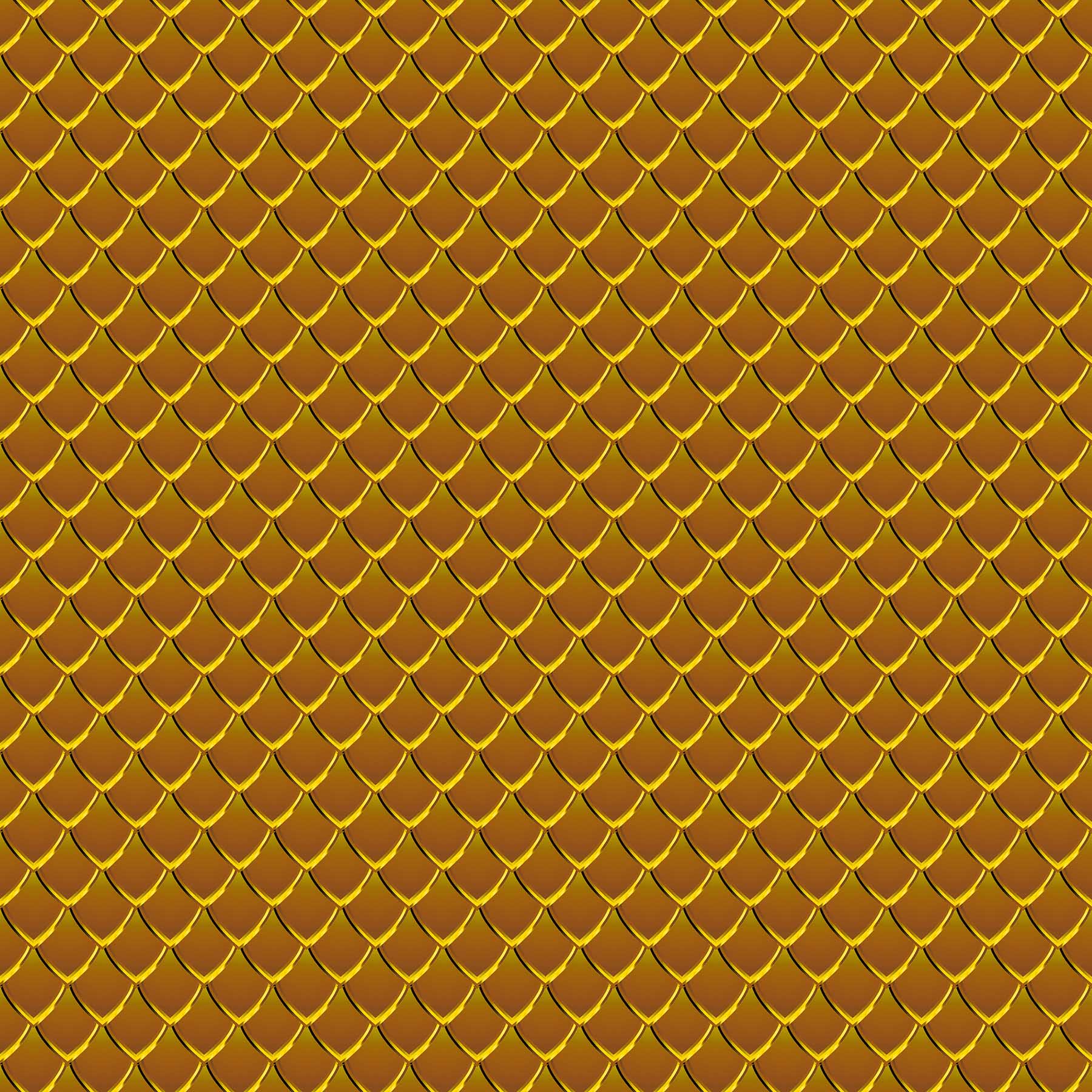Dragon Scales Printed Vinyl - Gold