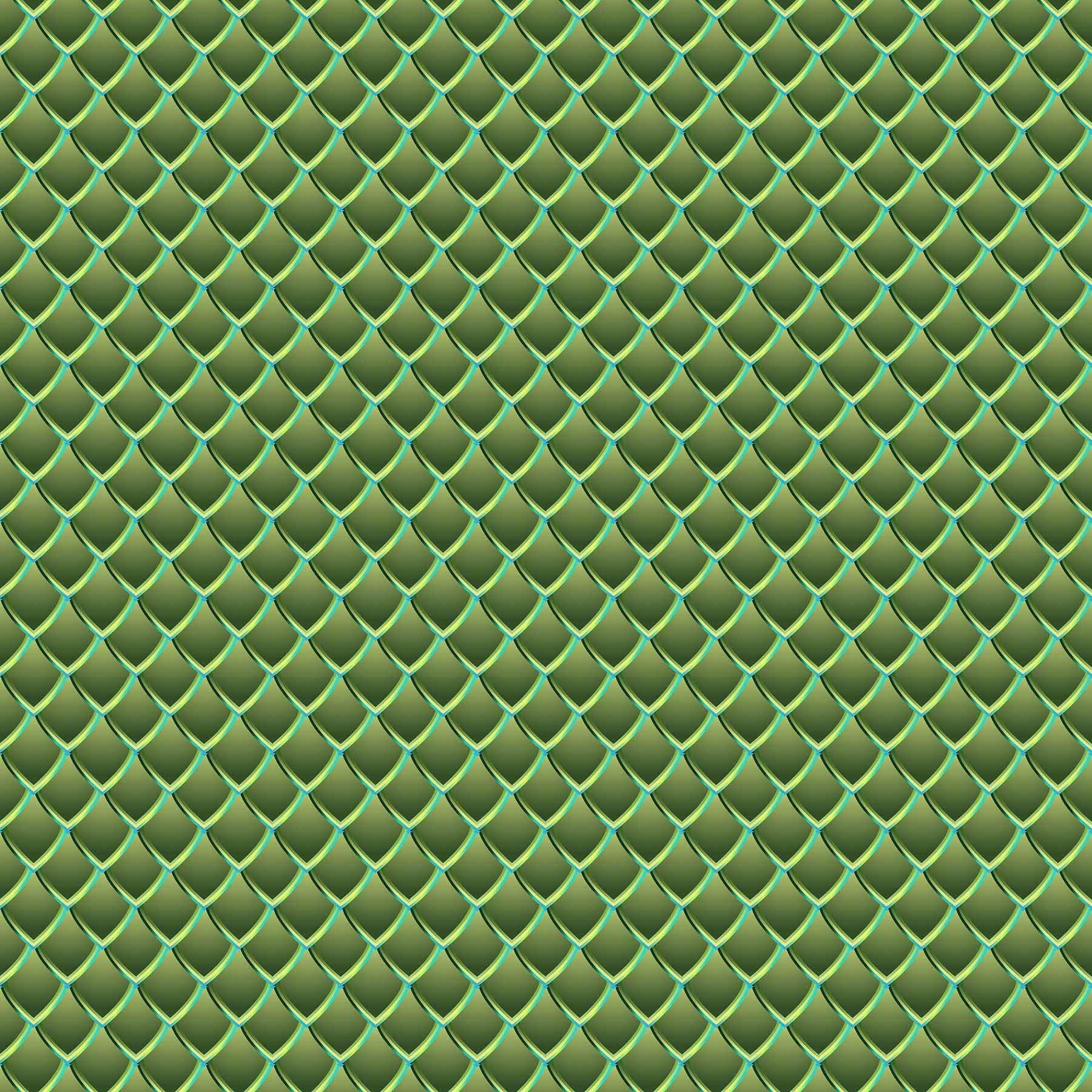 Dragon Scales Printed Vinyl - Olive