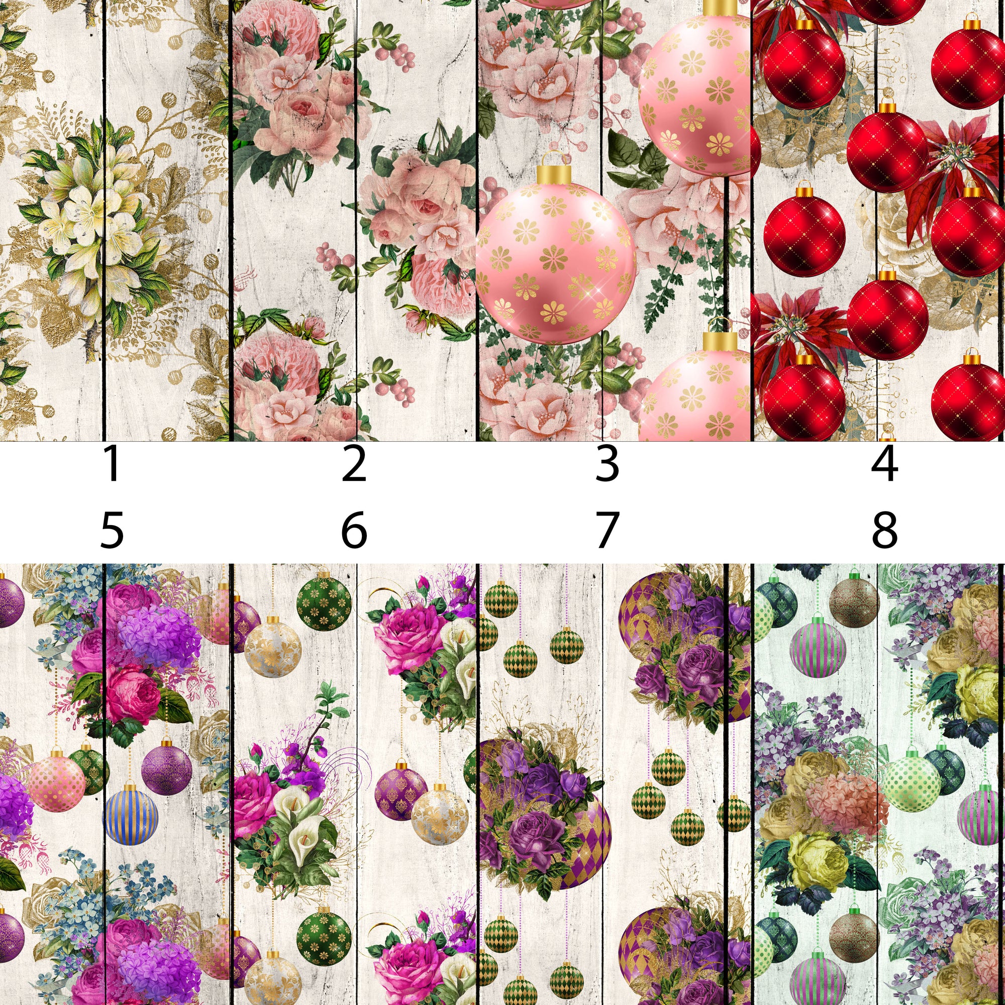 Holiday Floral Wood Vinyl