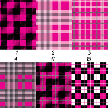 Hot Pink Plaid Vinyl