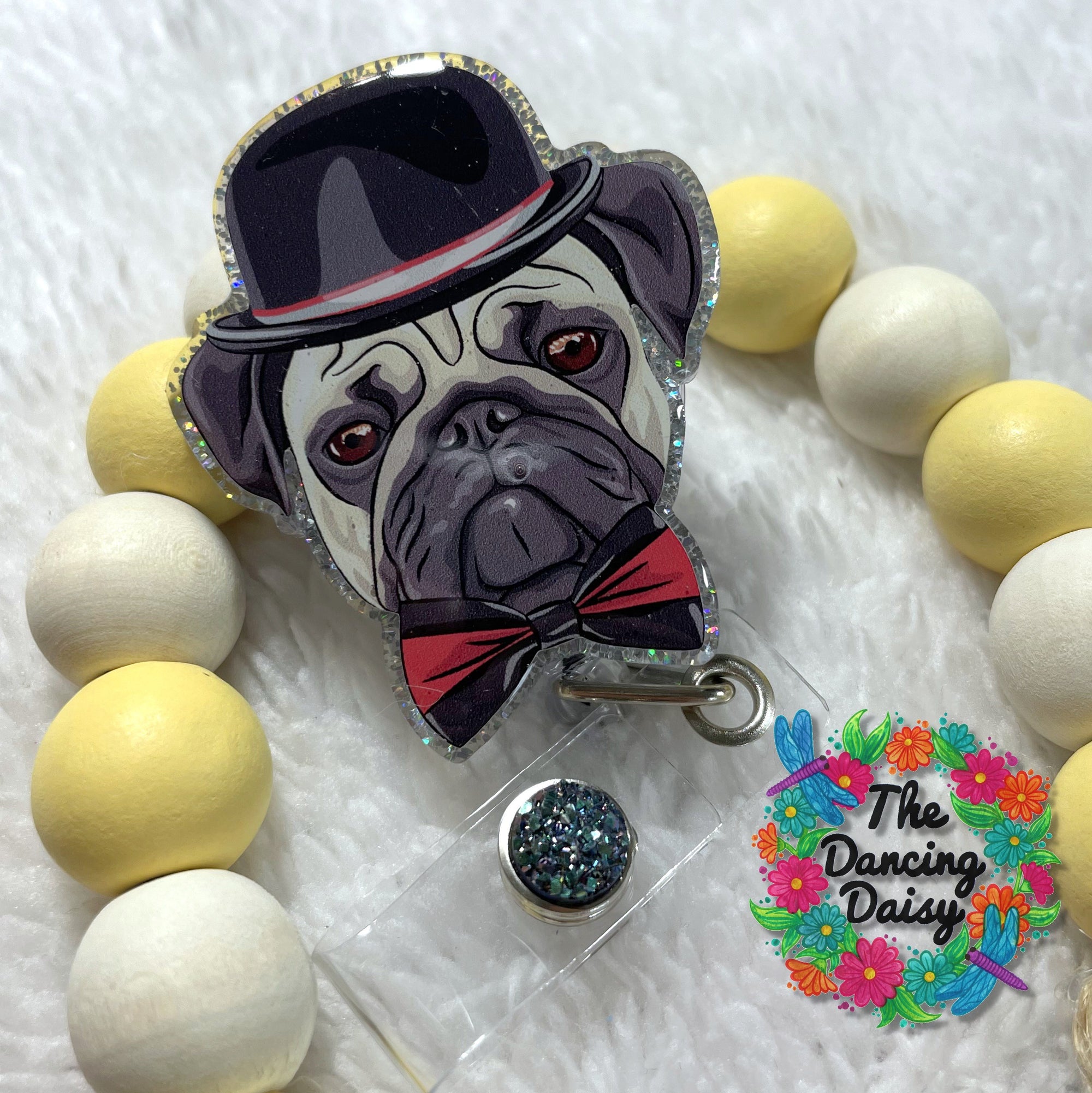 Hipster Pug Decal &amp; Acrylic Blank COMBO