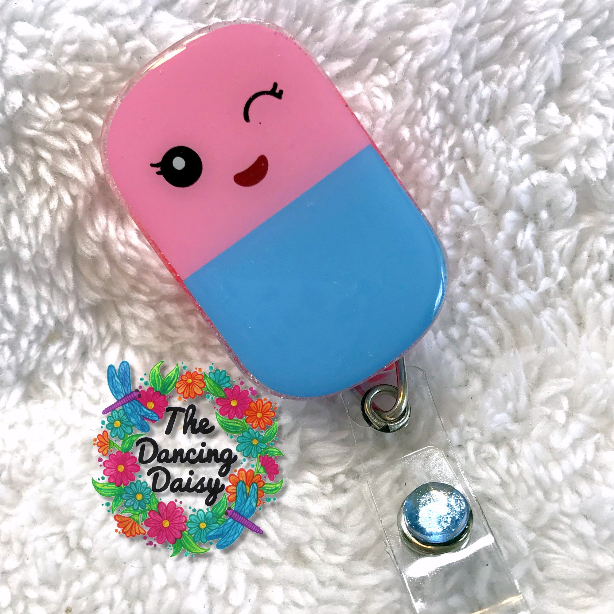 Medicine Pill Badge Reel Acrylic Blank