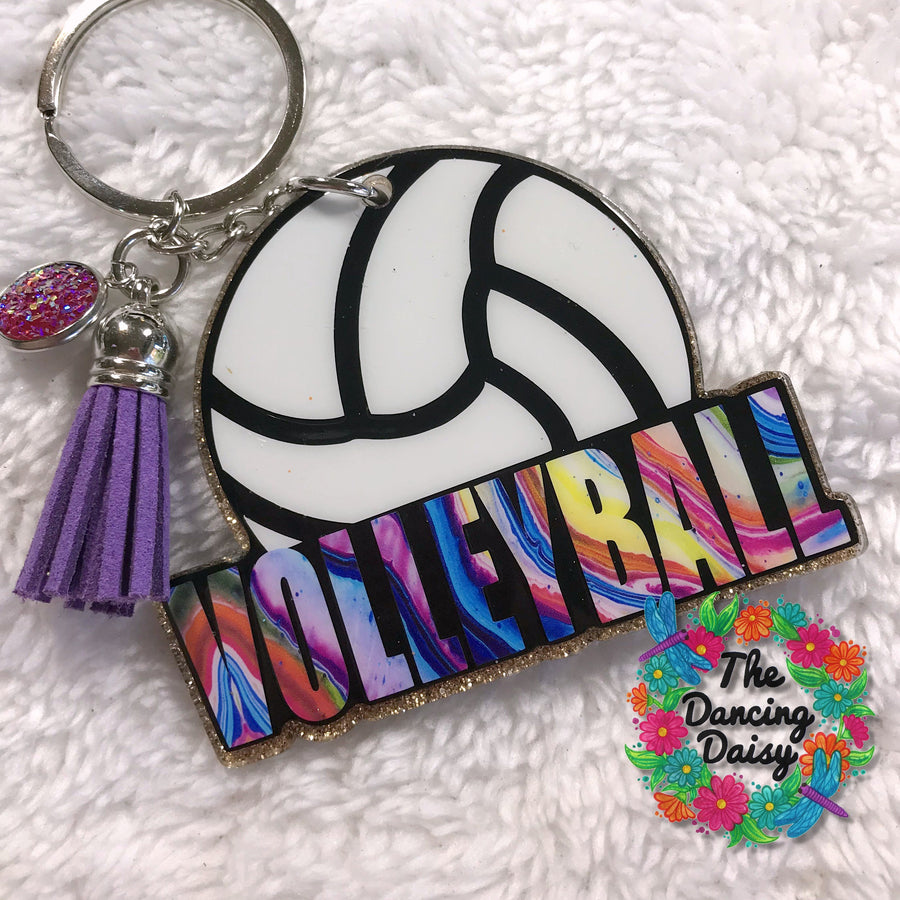 Volleyball Ball Word Acrylic Blank