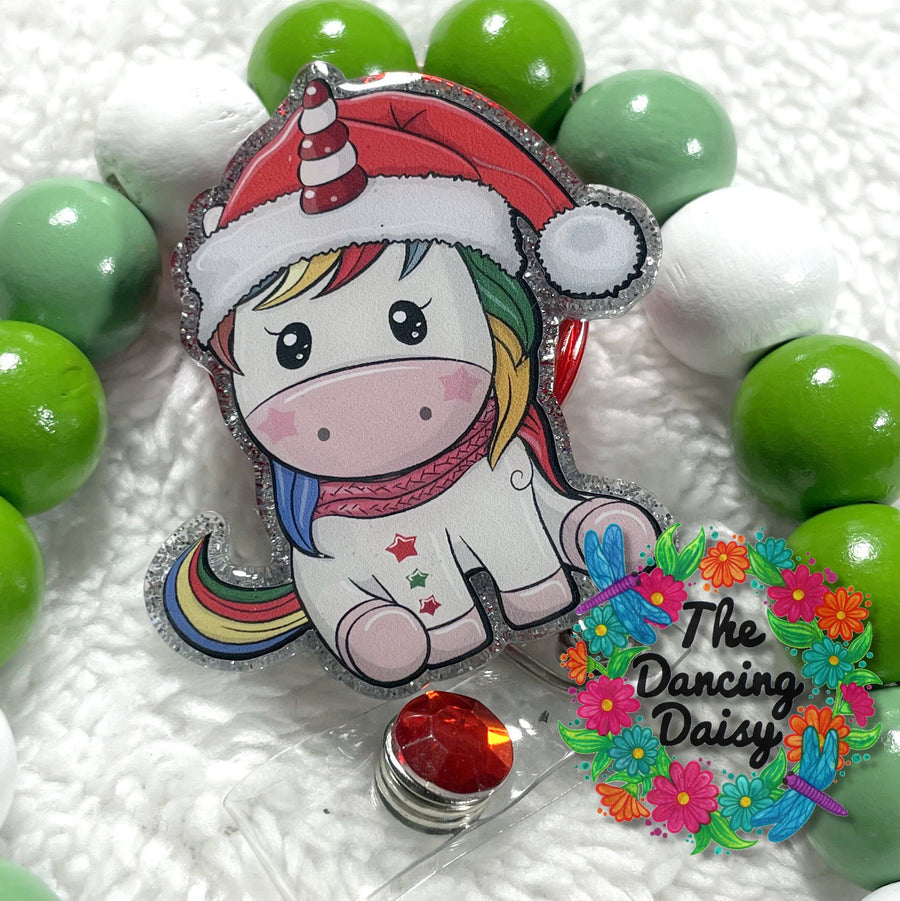 Christmas Unicorn Decal & Acrylic Blank COMBO