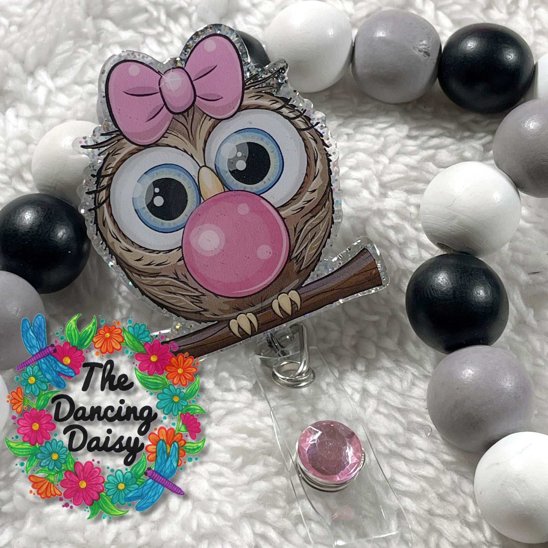 Owl Bubblegum Decal &amp; Acrylic Blank COMBO