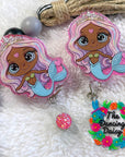Dark Skin Mermaid Decal & Acrylic Blank COMBO