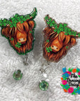 Highland Clover Cow Decal & Acrylic Blank COMBO