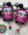 Pink Easter Bunny Truck Decal & Acrylic Blank COMBO