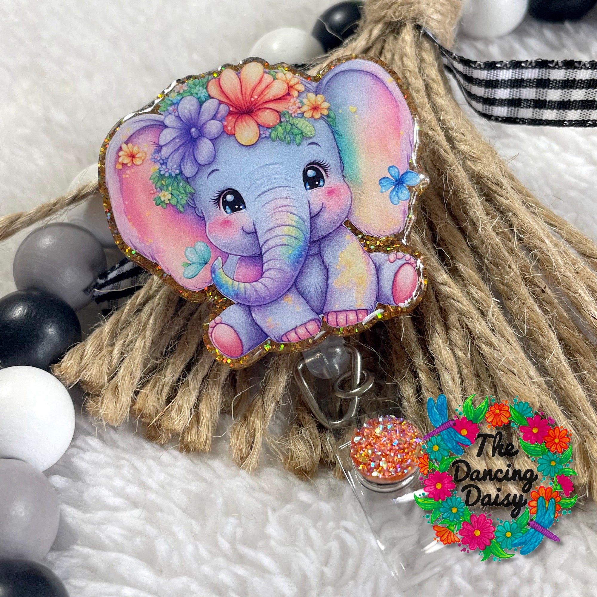 Elephant Flowers Decal &amp; Acrylic Blank COMBO