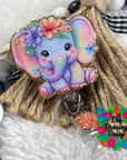 Elephant Flowers Decal & Acrylic Blank COMBO