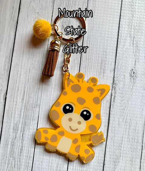 Baby Giraffe Sitting Acrylic Blank