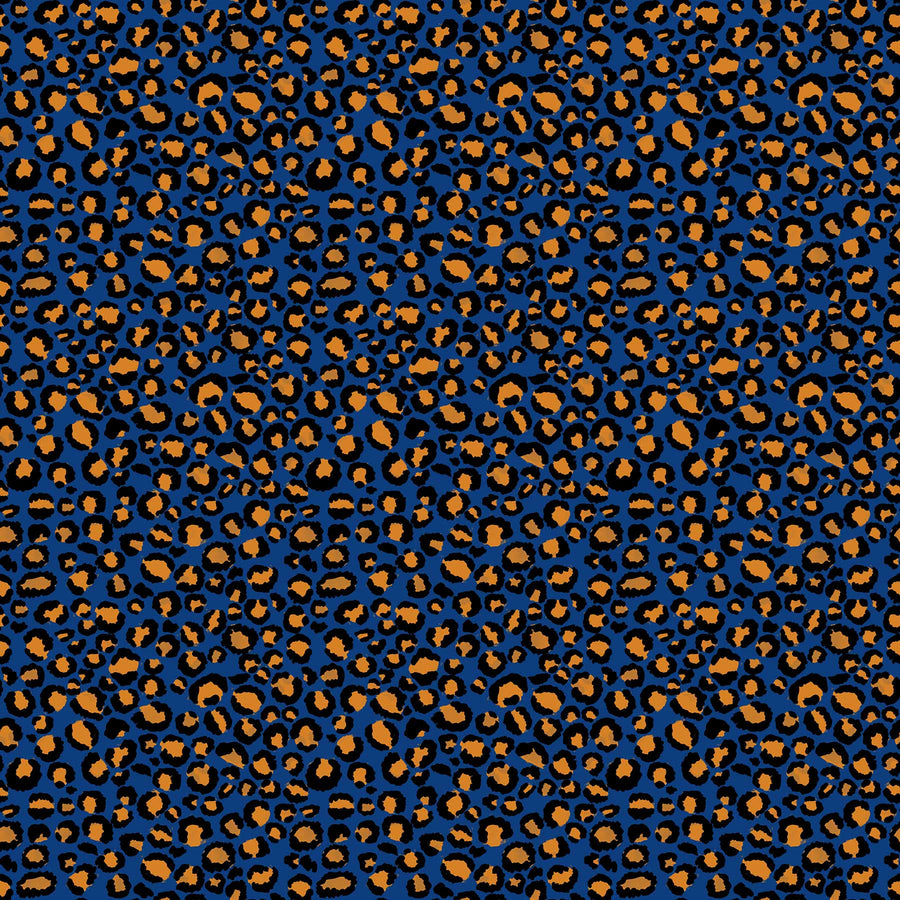 Leopard Skin Printed Vinyl - Blue Small Spots