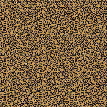 Leopard Skin Printed Vinyl - Gold Sparkle Small Spots