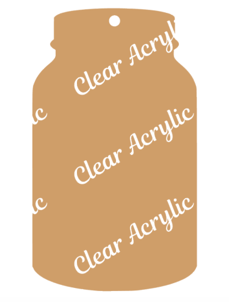 Mason Jar Clear Acrylic Blank for Keychain Ornaments