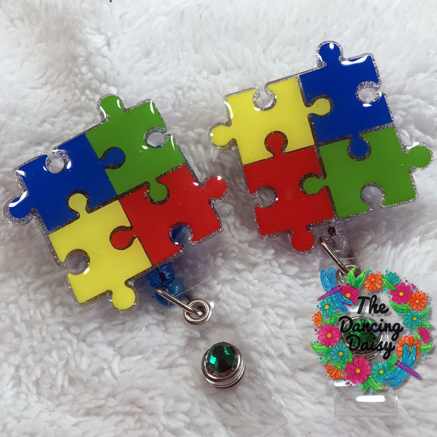 4 Autism Puzzle Pieces #4 Acrylic Blank