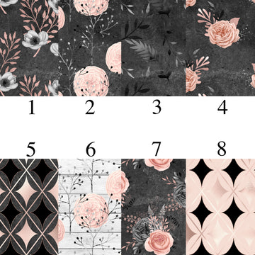 Pink Charcoal Patterns Vinyl