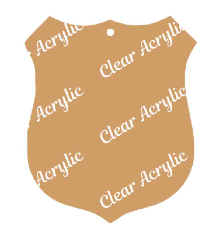 Police Badge Clear Acrylic Blank for Keychain Ornaments
