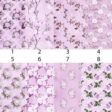 Purple Shabby Floral Vinyl