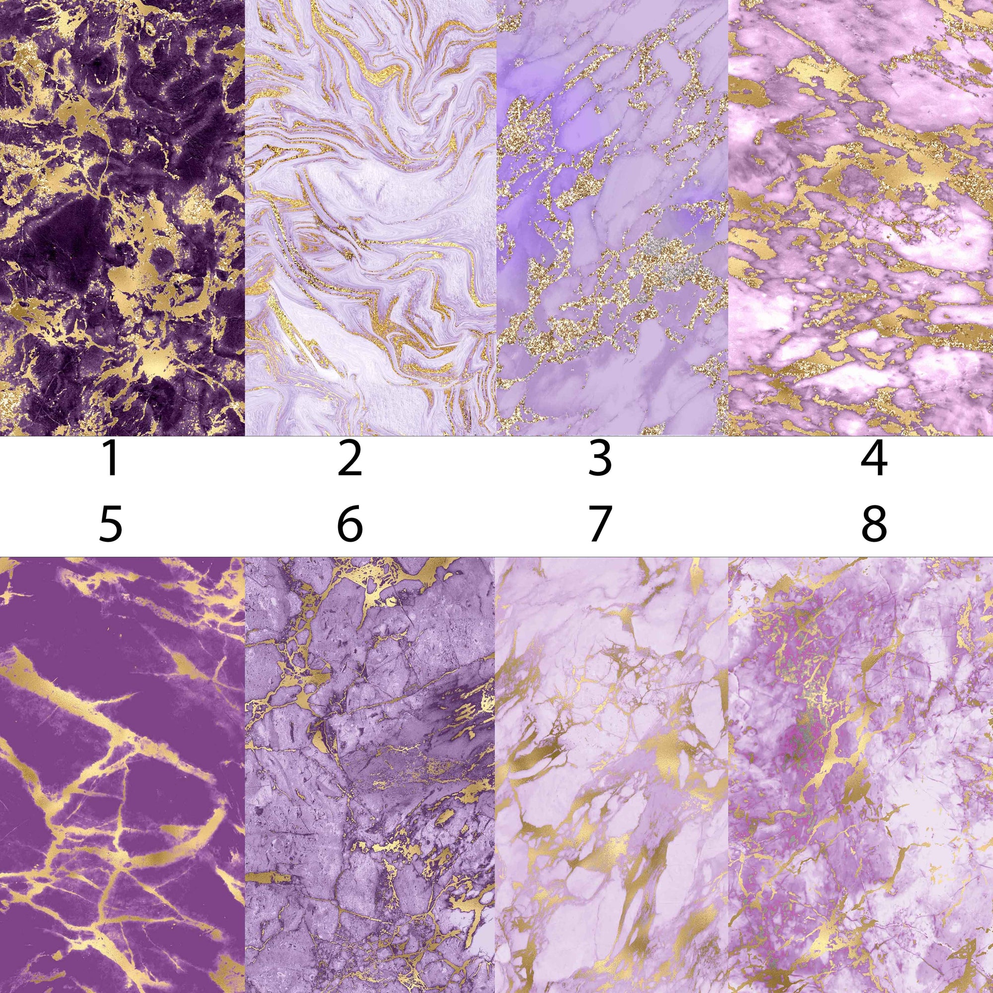 Purple &amp; Gold Marble Vinyl