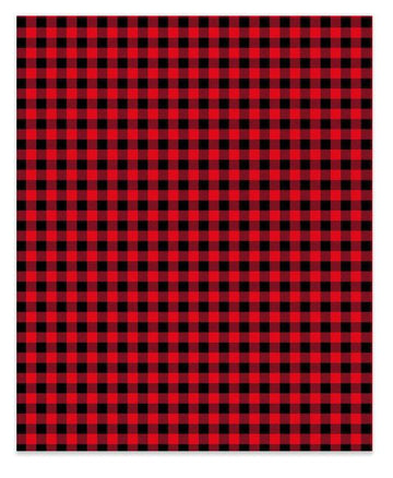 Red Xmas 7 Plaid Faux Leather
