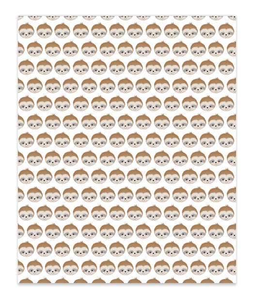 Faux Leather Printed Sloths Pattern