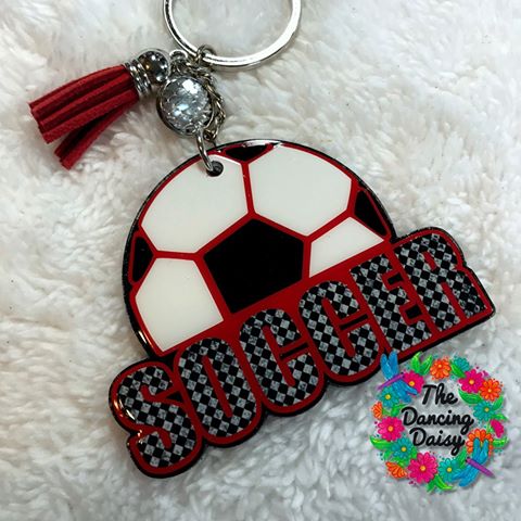 Soccer Ball Word Acrylic Blank