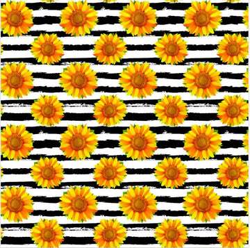 Striped Sunflowers Vinyl