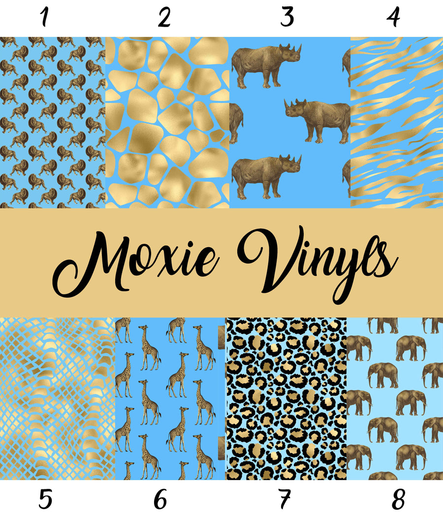 Safari Animals Pattern Printed Vinyl