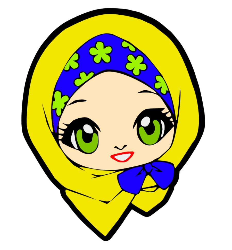 Girl Hijab Acrylic Blank