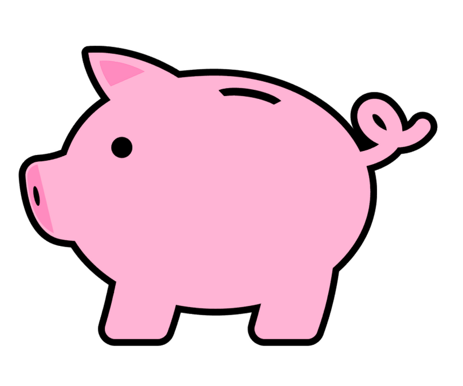 Blank piggy discount bank