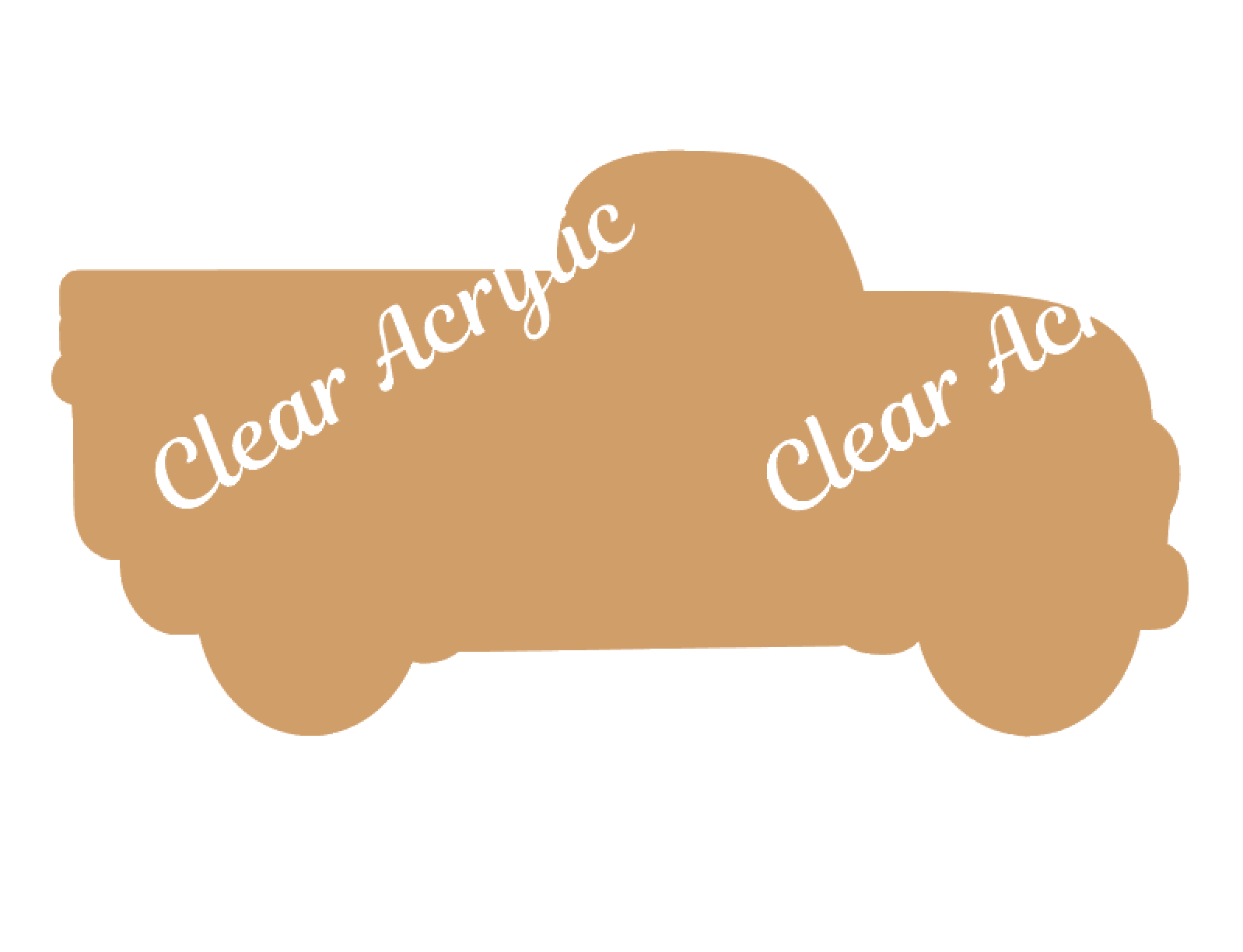 Vintage Truck Acrylic Blanks for Key Chains