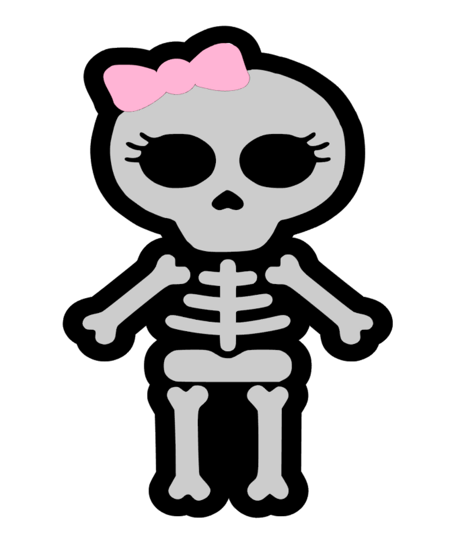 Skeleton Girl Acrylic Blank