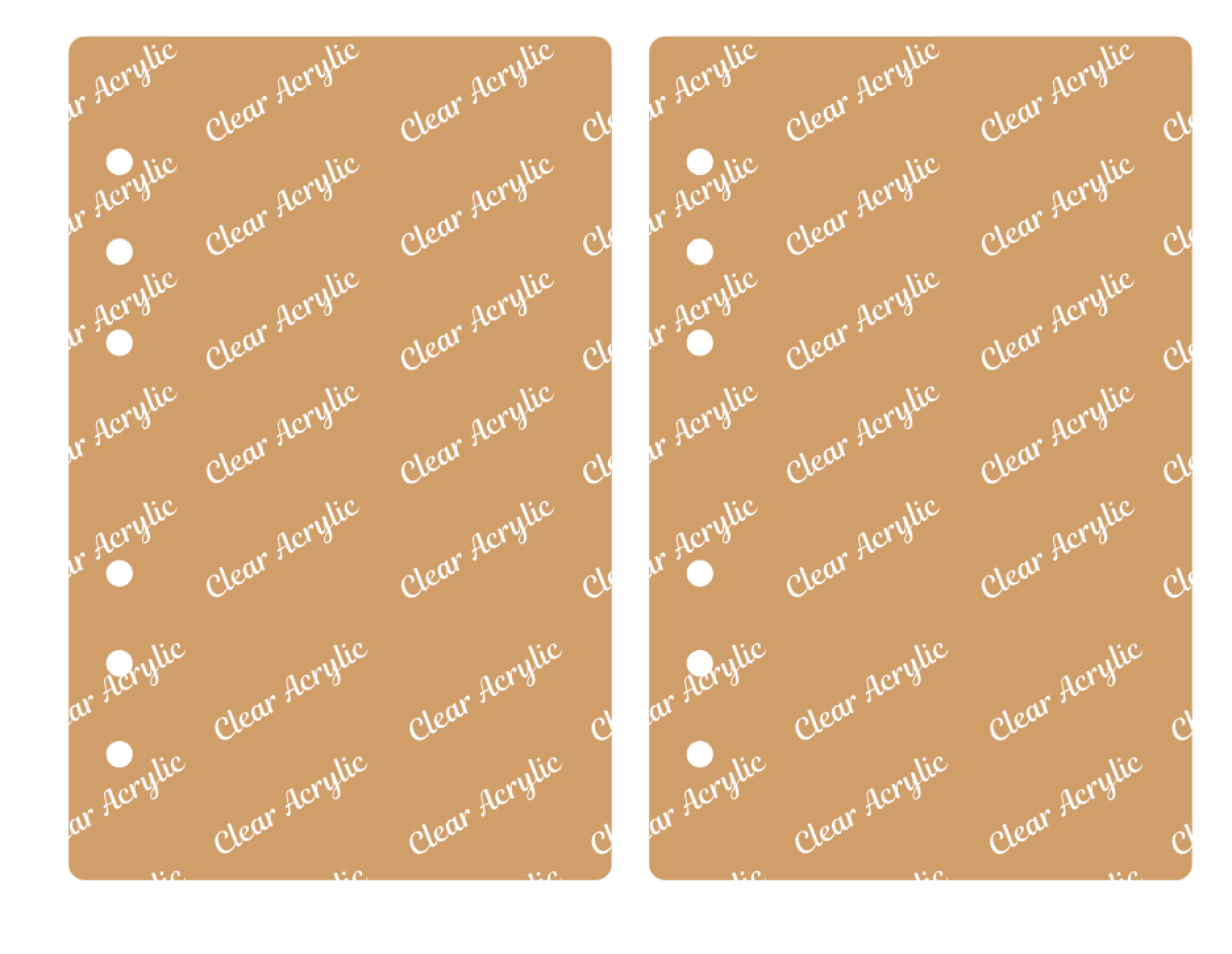 A6 Binder Covers Acrylic Blanks