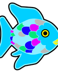 Rainbow Fish Acrylic Blank