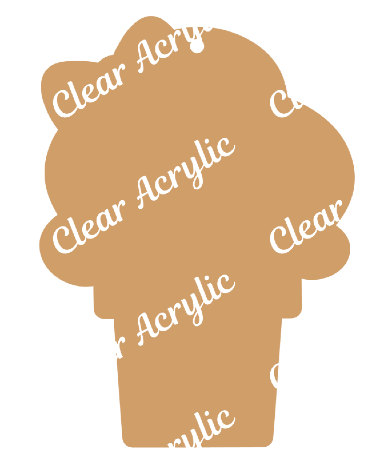 Cute Ice Cream Bow Acrylic Blank