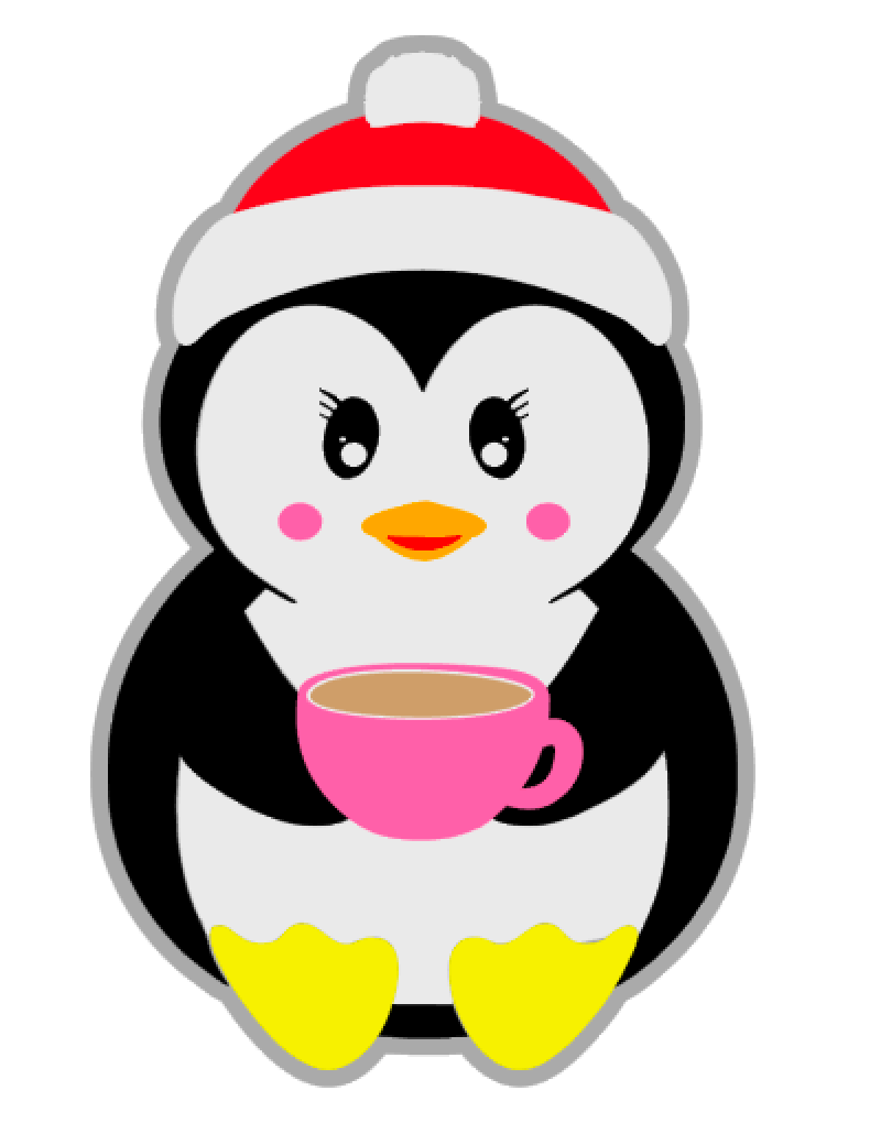 Penguin Hot Cocoa Acrylic Blank