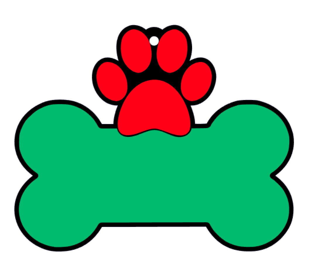 Bone Paw Ornament Acrylic Blank