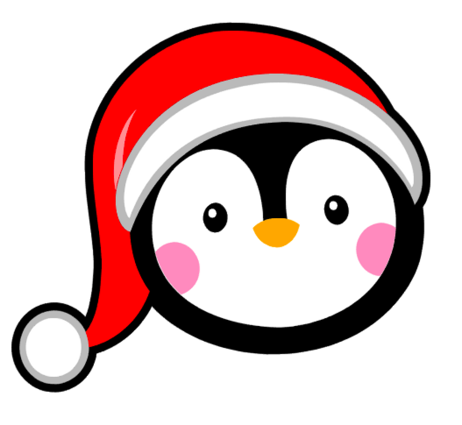 Penguin Face Santa Hat Acrylic Blank