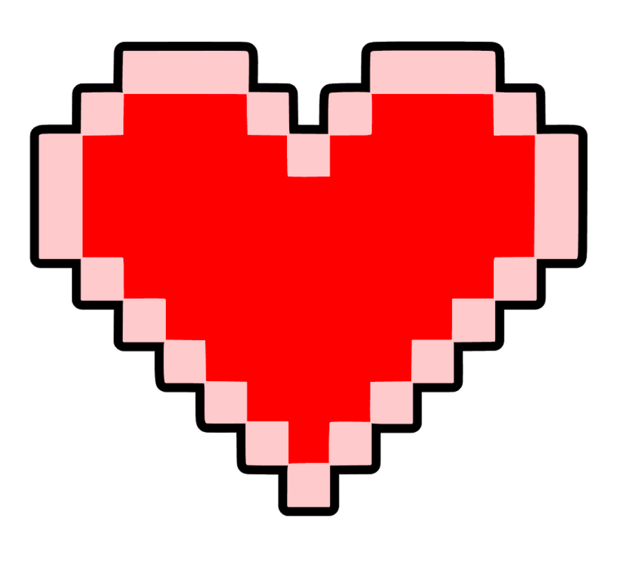 Pixel Heart Acrylic Blank