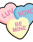Valentine Candy Hearts Acrylic Blank