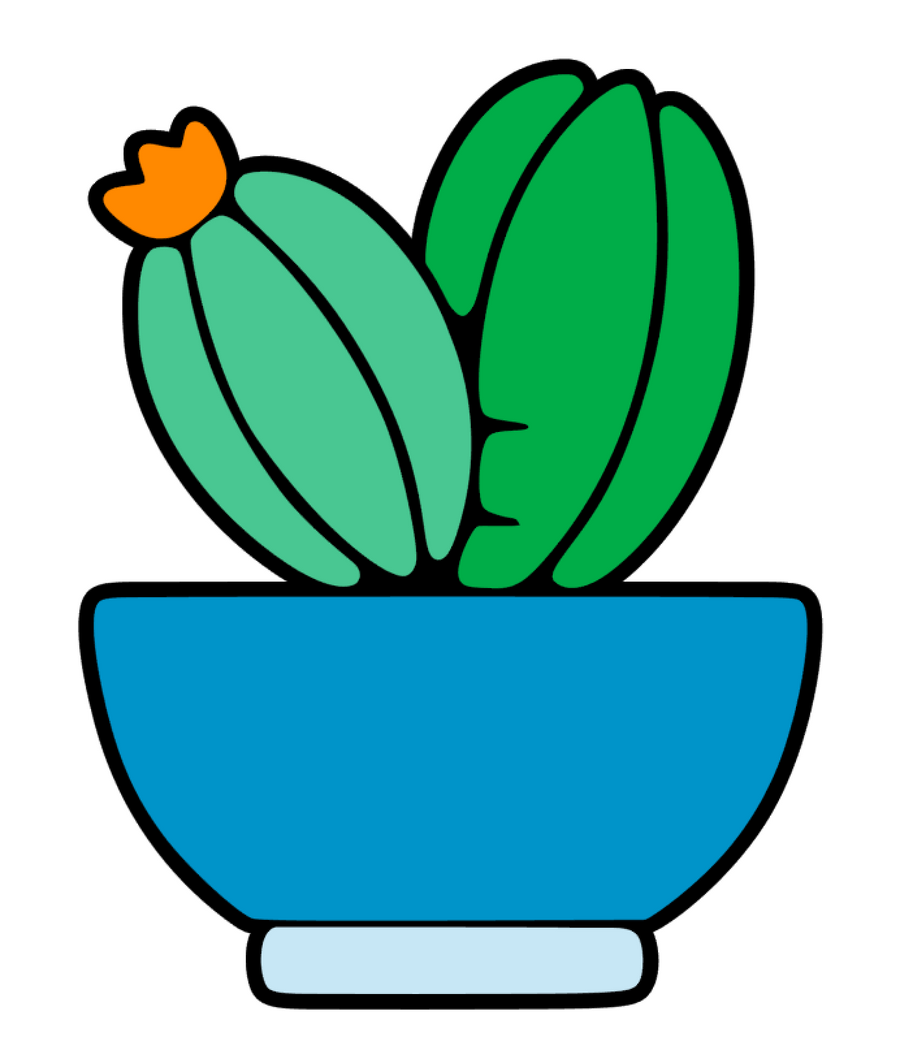 Potted Cactus Acrylic Blank