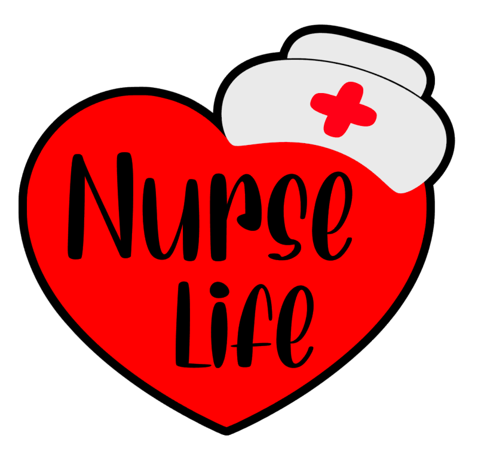 Heart Nurse Cap Acrylic Blank
