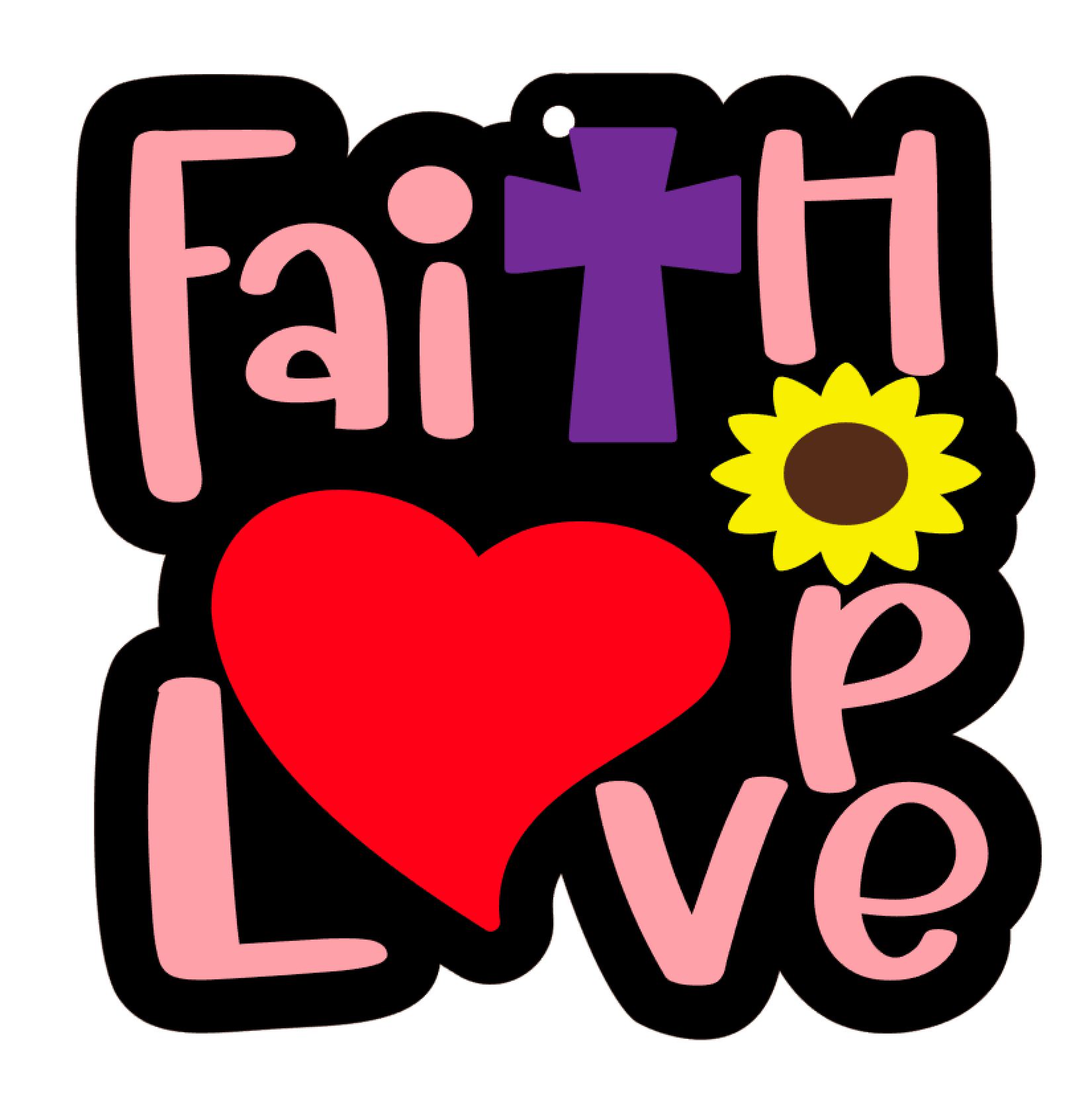 Faith Love & Hope Acrylic Blank for Crafts – Moxie Vinyls