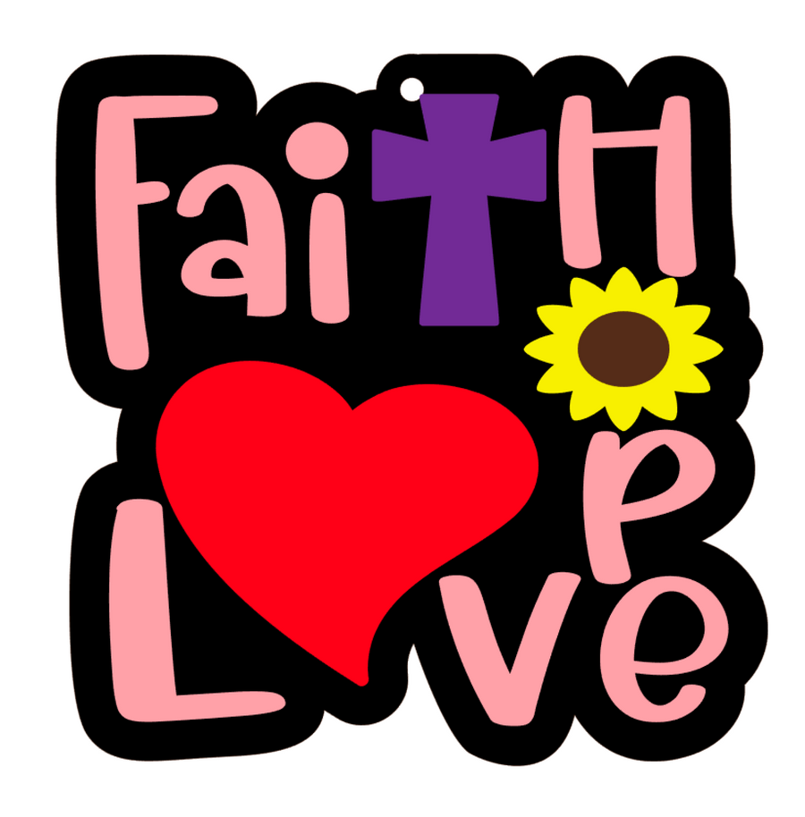 Faith Love Hope Acrylic Blank