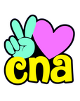 Peace Love CNA Badge Reel Blank